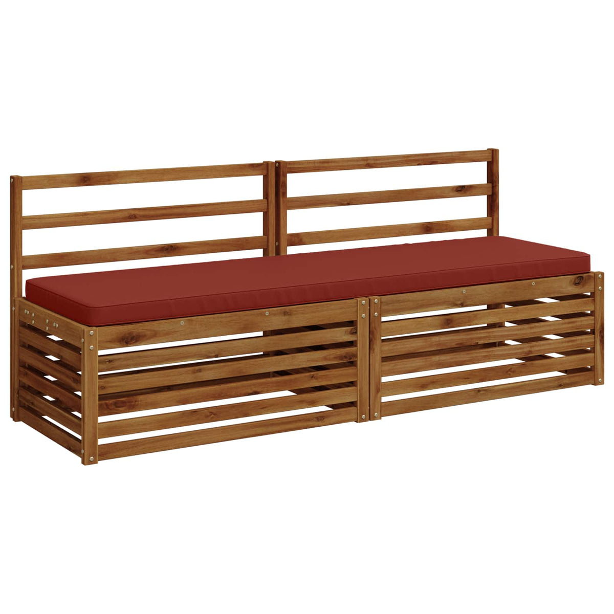 vidaXL 2-Piece Bench Cushions VUGHT 2 pcs 100% Polyester Red 3