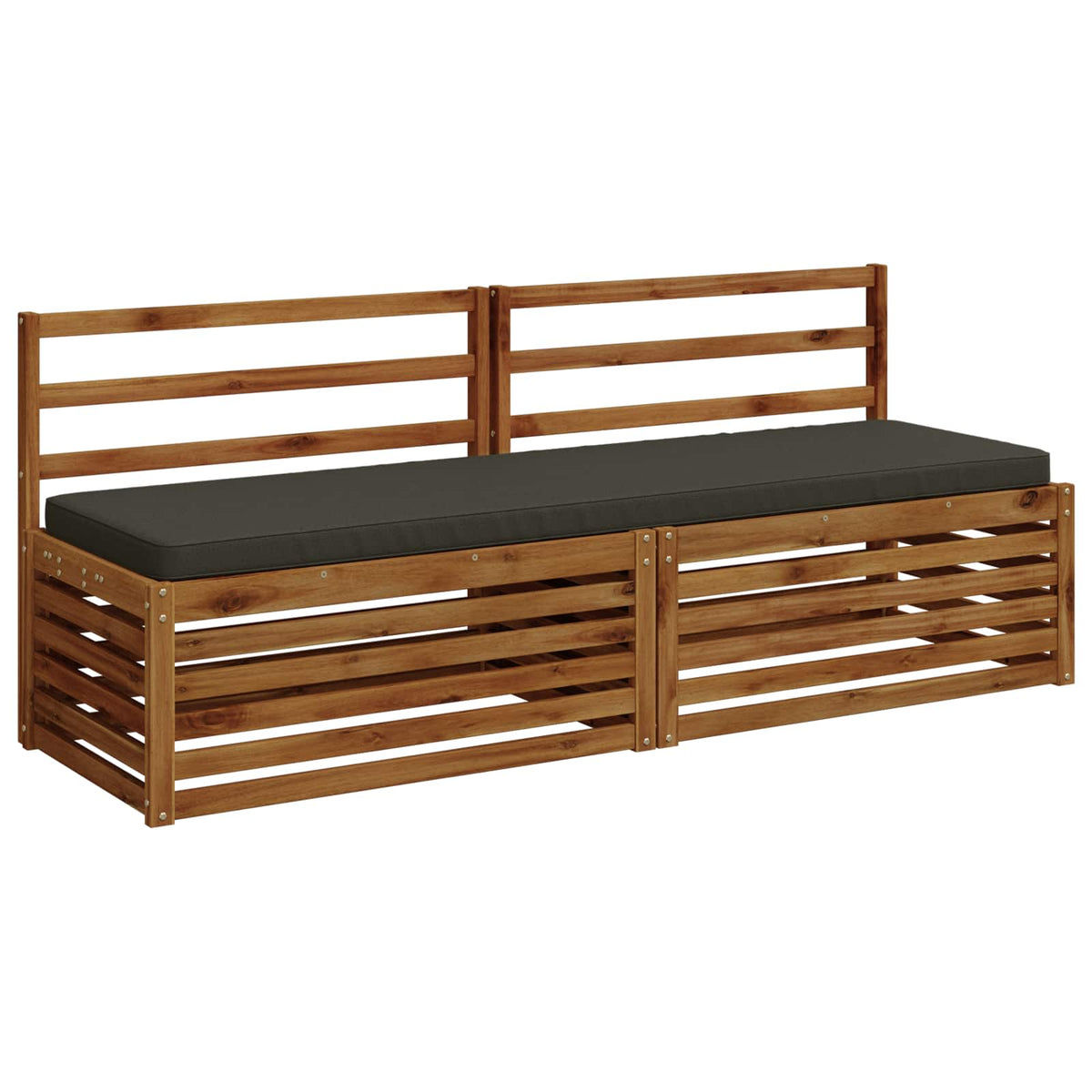 vidaXL 2-Piece Bench Cushions VUGHT 2 pcs 100% Polyester Anthracite 3