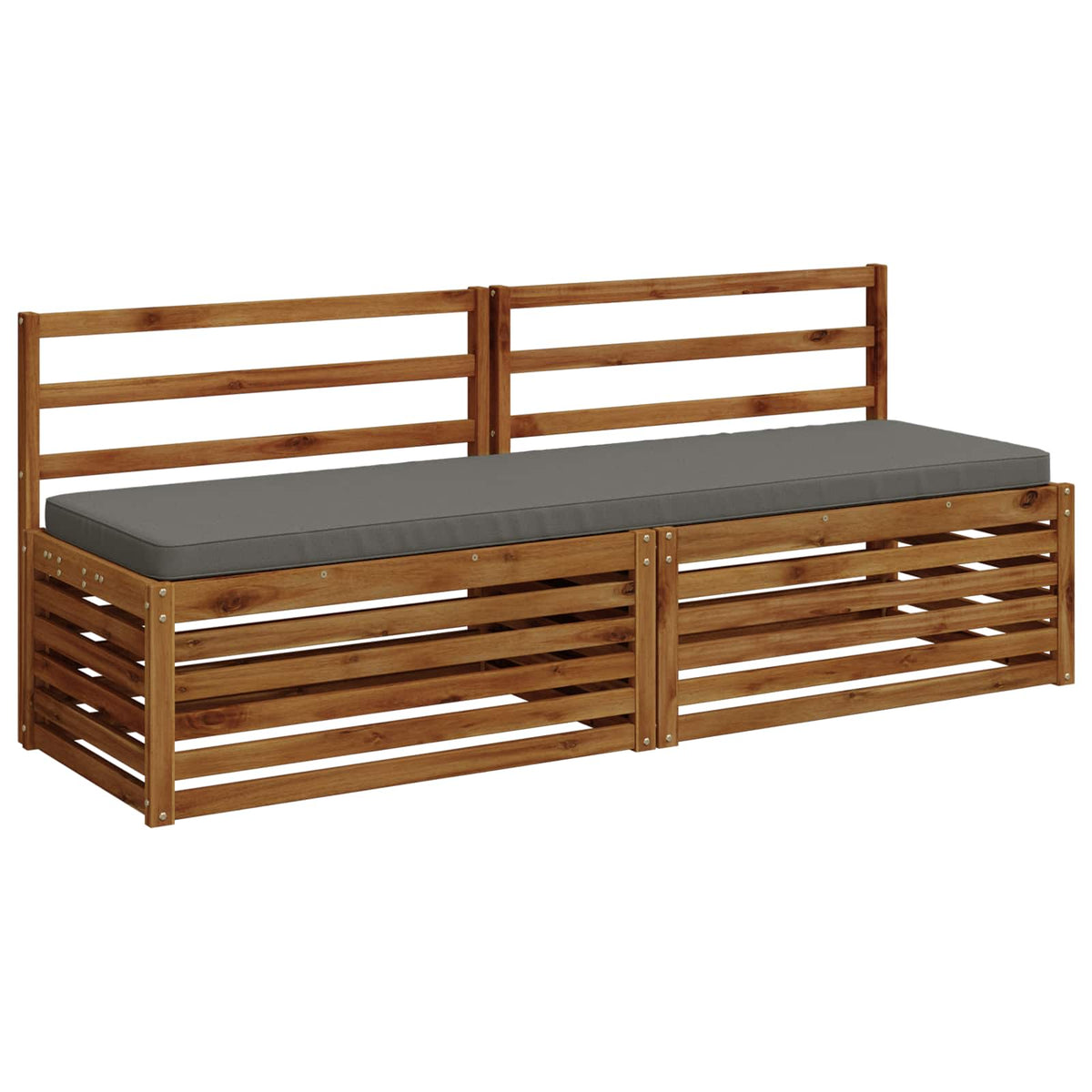 vidaXL 2-Piece Bench Cushions VUGHT 2 pcs 100% Polyester Grey 3
