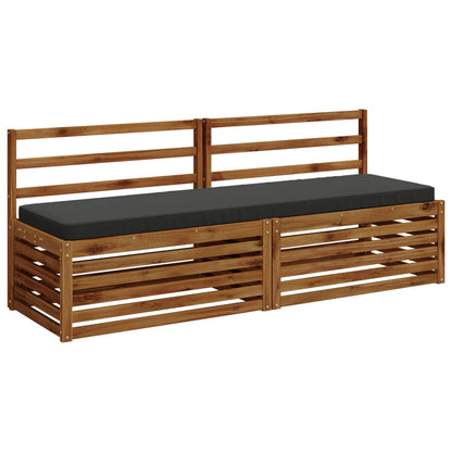 vidaXL 2-Piece Bench Cushions VUGHT 2 pcs 100% Polyester Anthracite 3