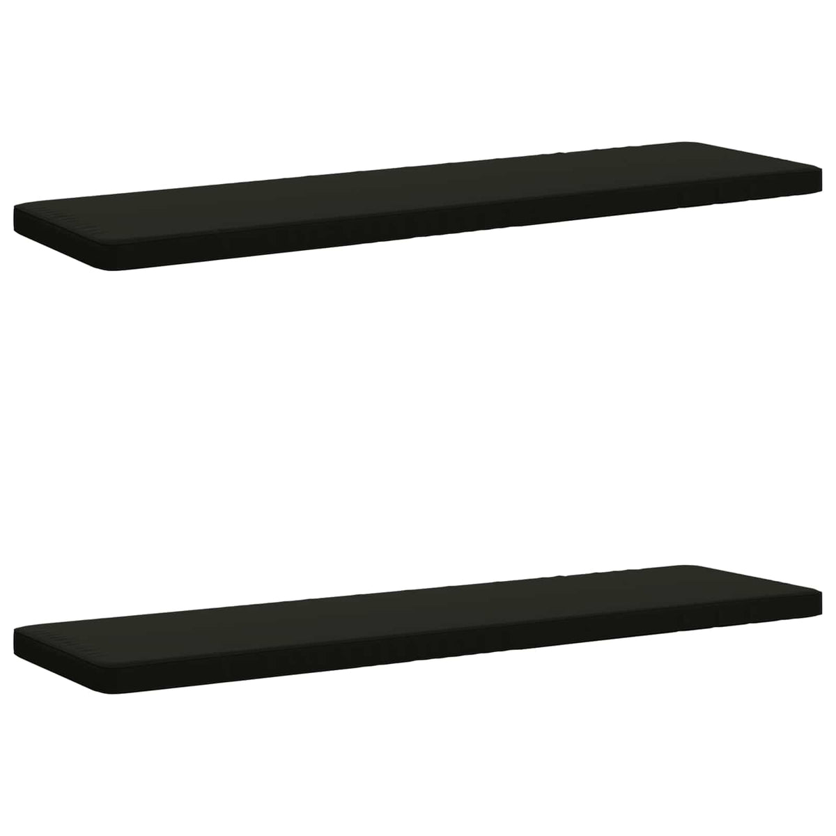vidaXL 2-Piece Bench Cushions VUGHT 2 pcs 100% Polyester Black 2