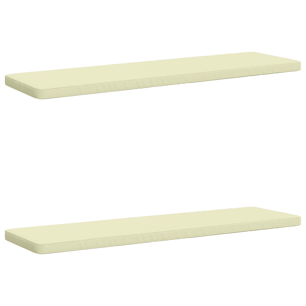 vidaXL 2-Piece Bench Cushions VUGHT 2 pcs 100% Polyester Cream 2