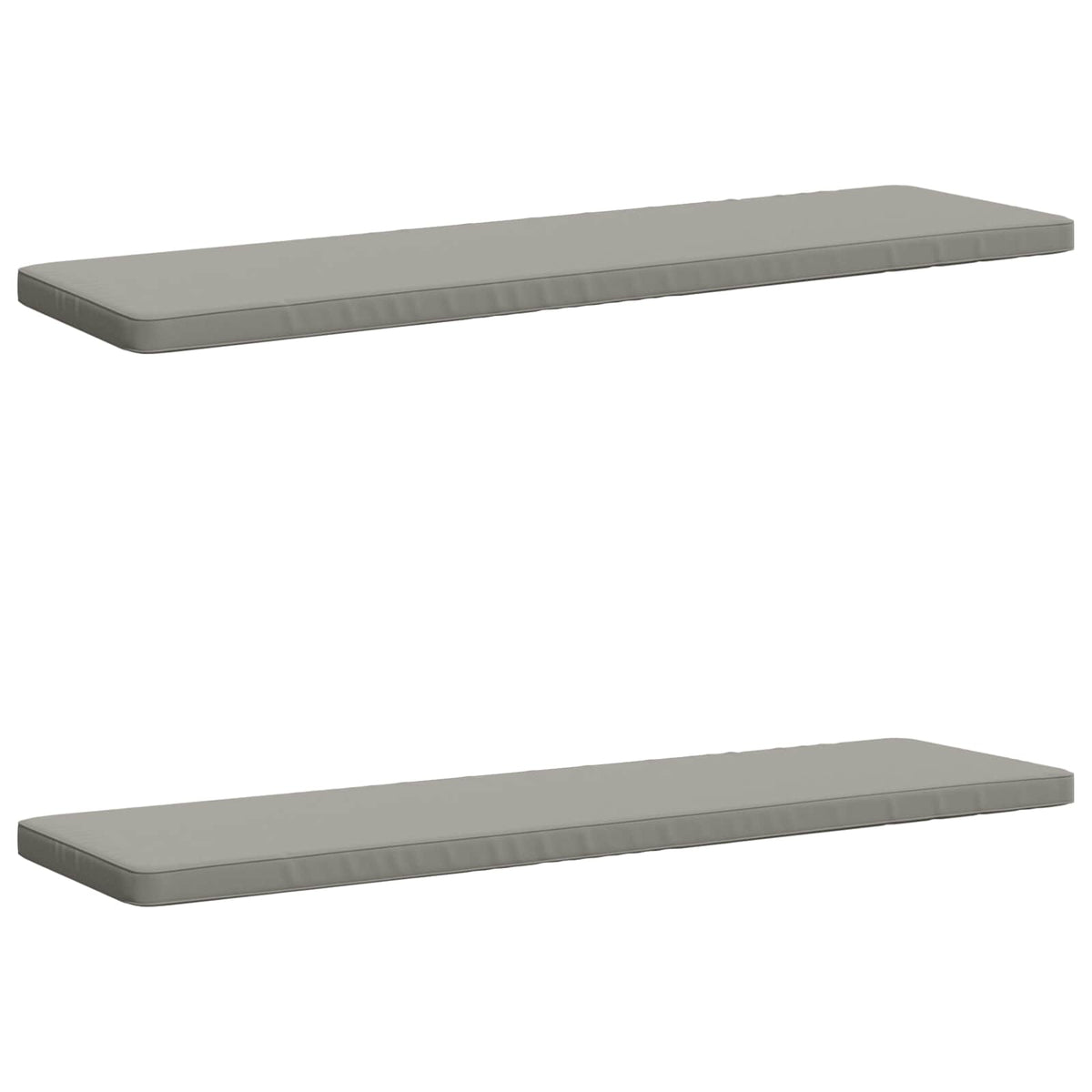 vidaXL 2-Piece Bench Cushions VUGHT 2 pcs 100% Polyester Grey 2