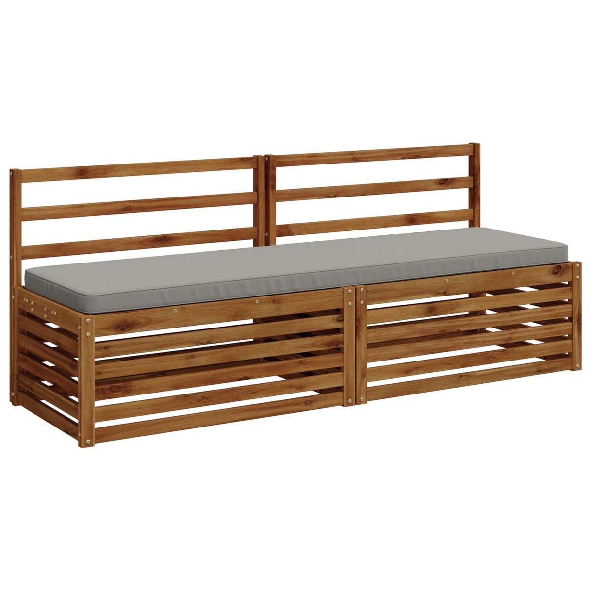 vidaXL 2-Piece Bench Cushions VUGHT 2 pcs 100% Polyester Grey 3