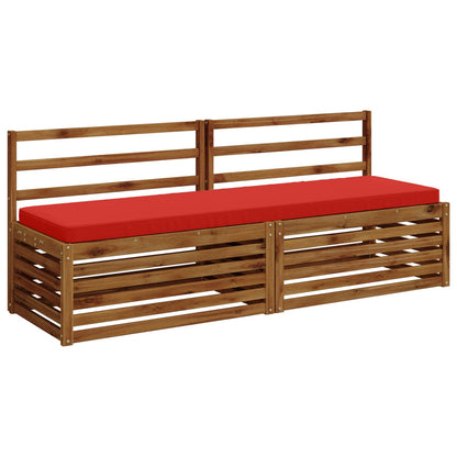 vidaXL 2-Piece Bench Cushions VUGHT 2 pcs 100% Polyester Red 3