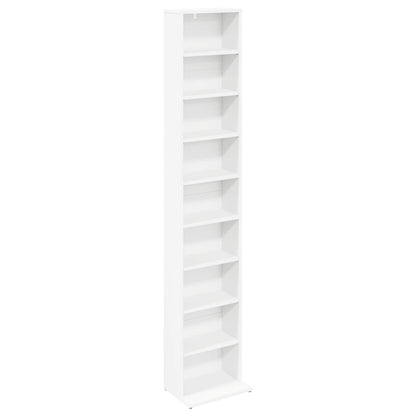 vidaXL CD Cabinet White 33 x 23.5 x 175 cm Engineered Wood 2