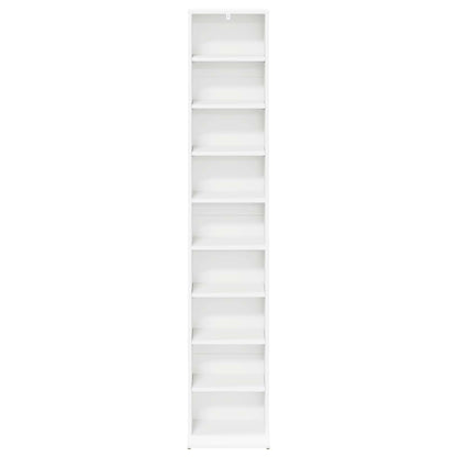 vidaXL CD Cabinet White 33 x 23.5 x 175 cm Engineered Wood 4