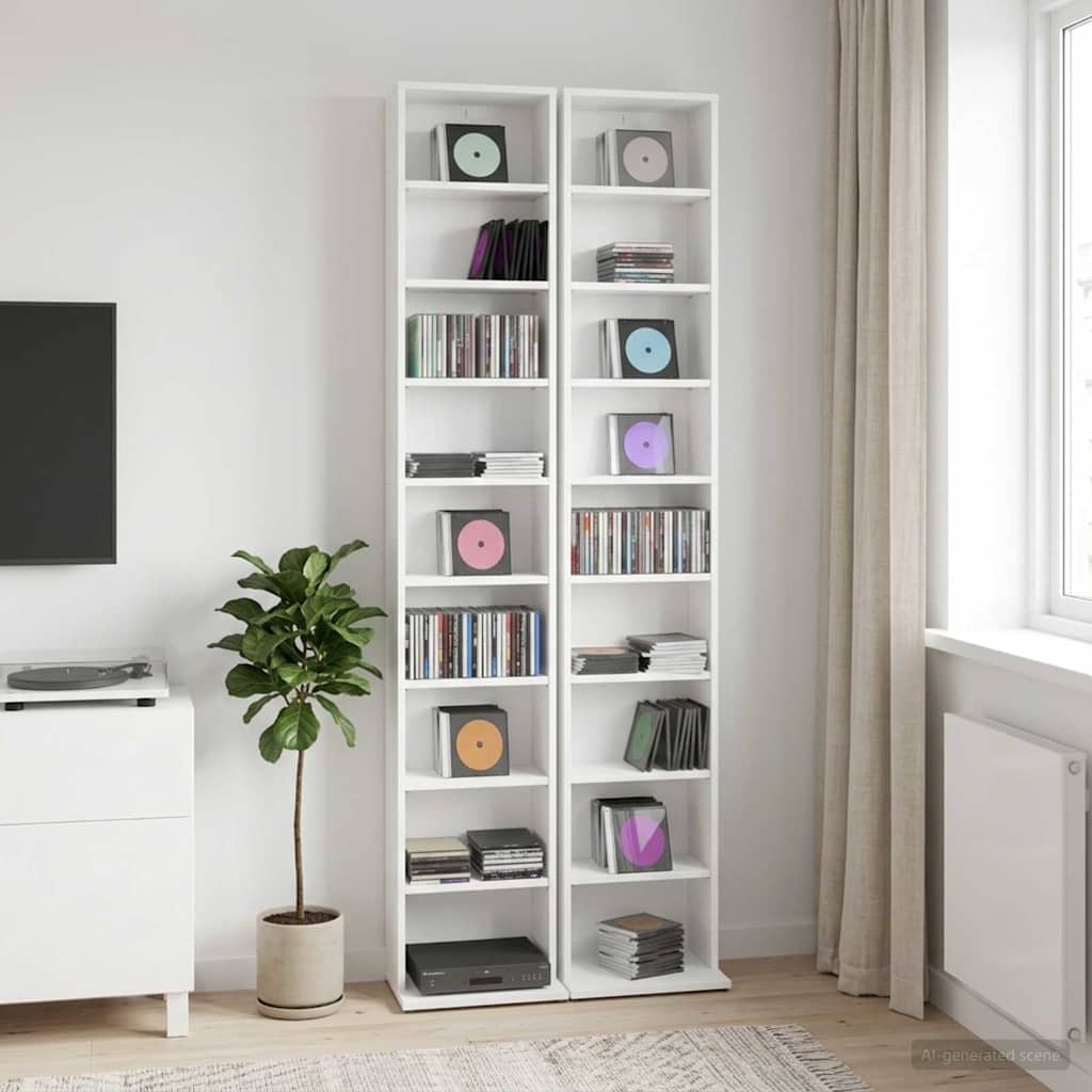 vidaXL CD Cabinet Engineered Wood 2 pcs Width 33 cm