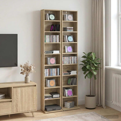 vidaXL CD Cabinet Engineered Wood 2 pcs Width 33 cm