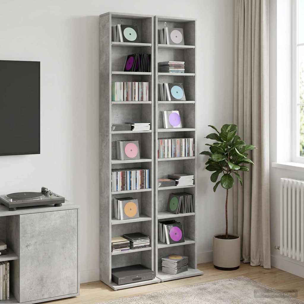 vidaXL CD Cabinet Engineered Wood 2 pcs Width 33 cm