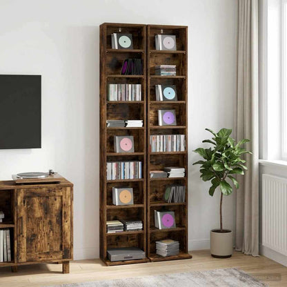 vidaXL CD Cabinet Engineered Wood 2 pcs Width 33 cm