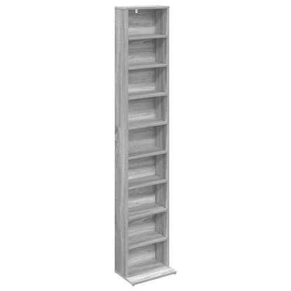 vidaXL CD Cabinet Grey Sonoma 33 x 23.5 x 175 cm Engineered Wood 2