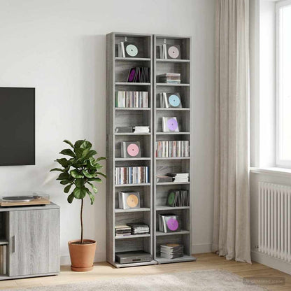 vidaXL CD Cabinet Engineered Wood 2 pcs Width 33 cm
