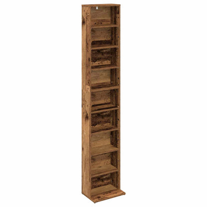 vidaXL CD Cabinet Oak Wood 33 x 23.5 x 175 cm Engineered Wood 2