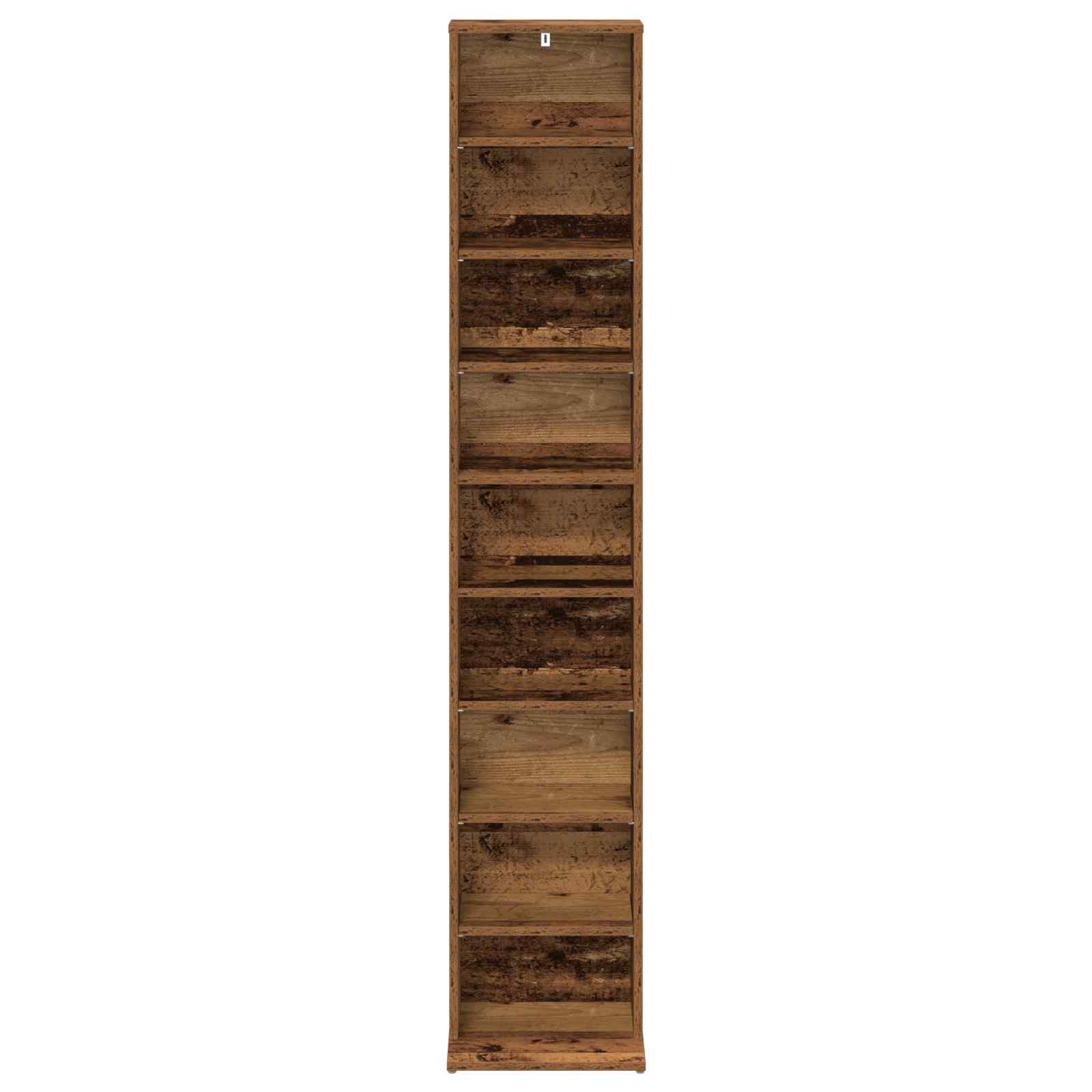 vidaXL CD Cabinet Oak Wood 33 x 23.5 x 175 cm Engineered Wood 4