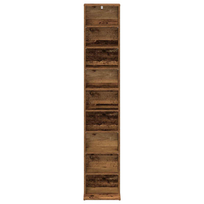 vidaXL CD Cabinet Oak Wood 33 x 23.5 x 175 cm Engineered Wood 4