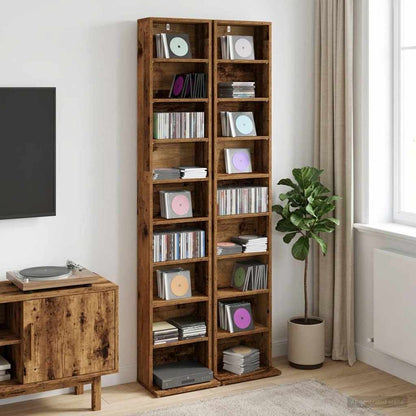 vidaXL CD Cabinet Engineered Wood 2 pcs Width 33 cm