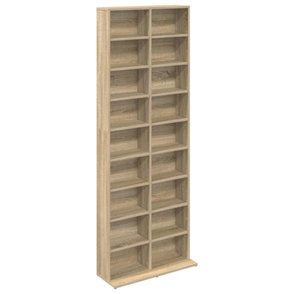 vidaXL CD Cabinet Sonoma Oak 65 x 23.5 x 175 cm Engineered Wood 2