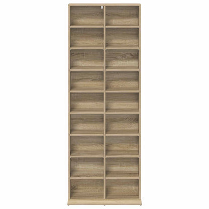 vidaXL CD Cabinet Sonoma Oak 65 x 23.5 x 175 cm Engineered Wood 4