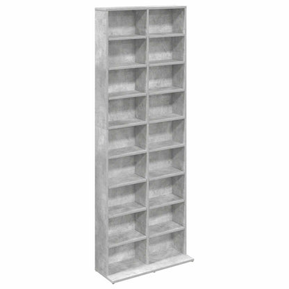 vidaXL CD Cabinet Concrete Grey 65 x 23.5 x 175 cm Engineered Wood 2