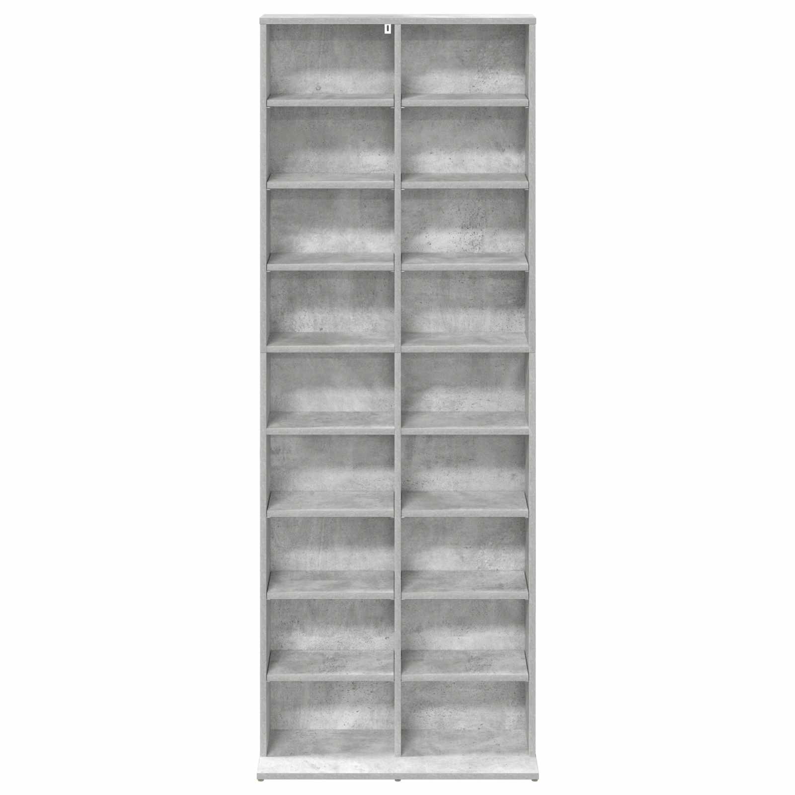 vidaXL CD Cabinet Concrete Grey 65 x 23.5 x 175 cm Engineered Wood 4