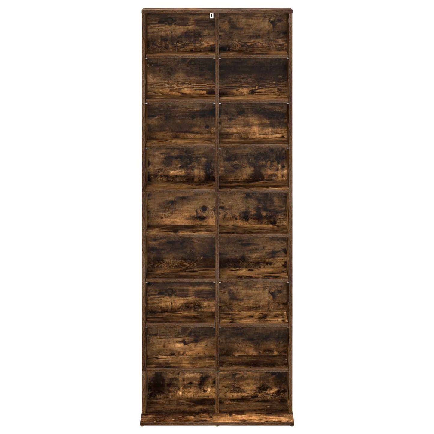 vidaXL CD Cabinet Smoked Oak 65 x 23.5 x 175 cm Engineered Wood 4