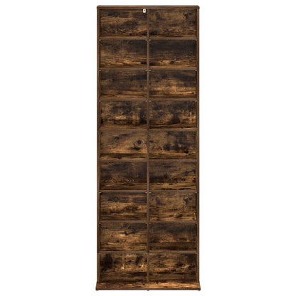vidaXL CD Cabinet Smoked Oak 65 x 23.5 x 175 cm Engineered Wood 4
