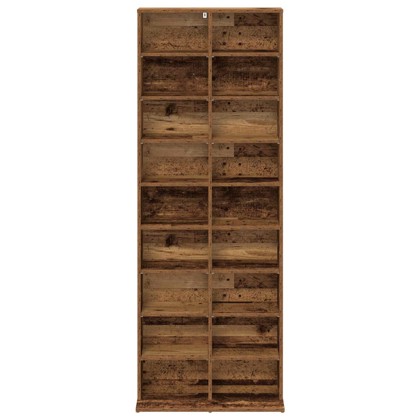 vidaXL CD Cabinet Oak Wood 65 x 23.5 x 175 cm Engineered Wood 4