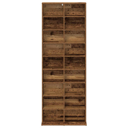 vidaXL CD Cabinet Oak Wood 65 x 23.5 x 175 cm Engineered Wood 4