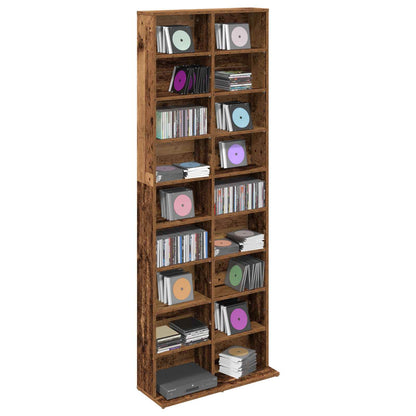vidaXL CD Cabinet Oak Wood 65 x 23.5 x 175 cm Engineered Wood 3