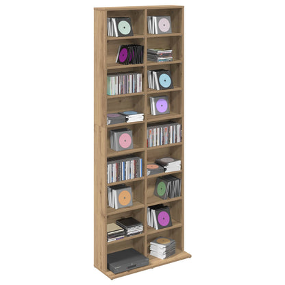 vidaXL CD Cabinet Artisan Oak 65 x 23.5 x 175 cm Engineered Wood 3