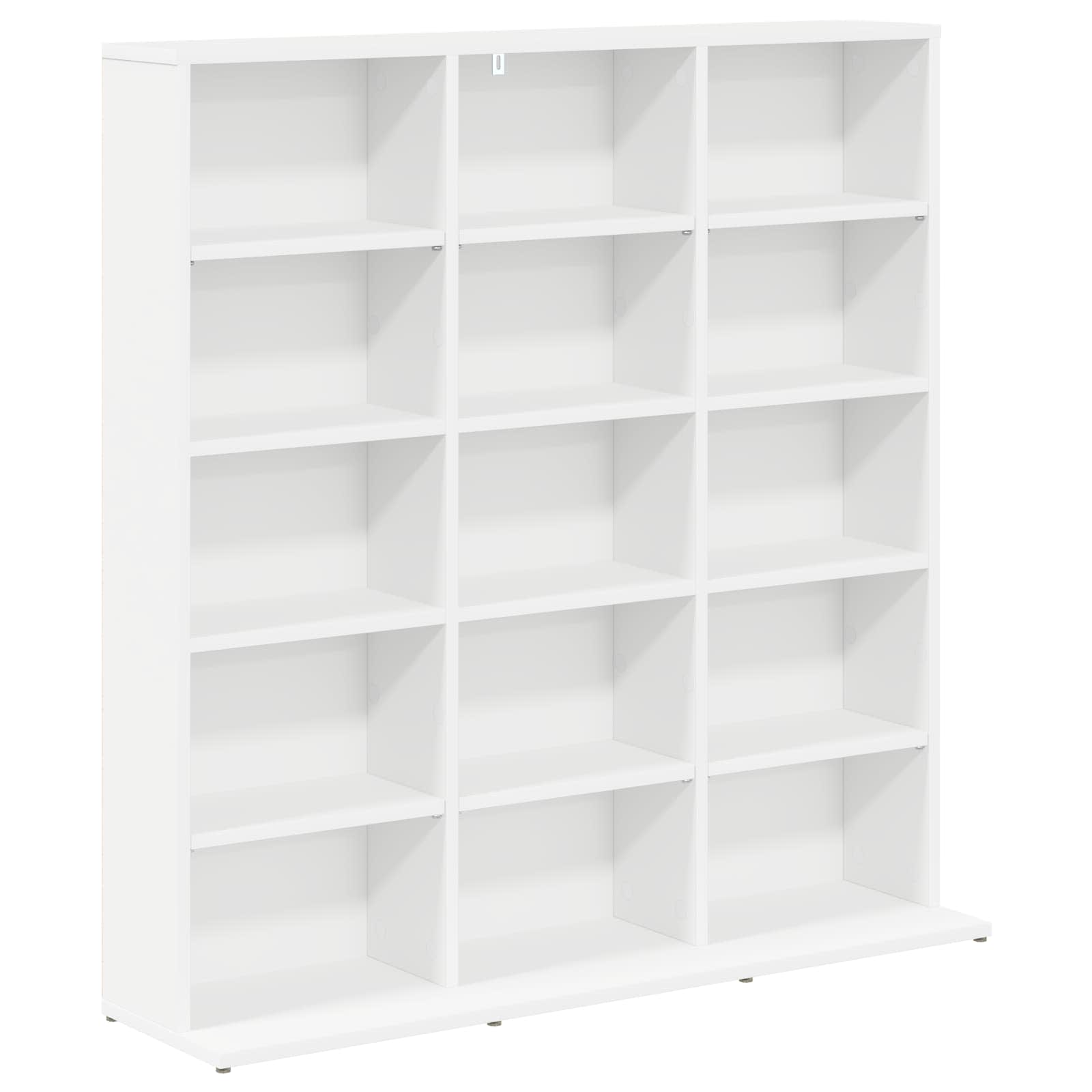vidaXL CD Cabinet White 96 x 23.5 x 97.5 cm Engineered Wood 2