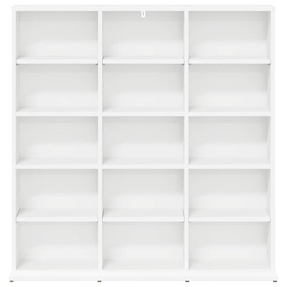 vidaXL CD Cabinet White 96 x 23.5 x 97.5 cm Engineered Wood 4