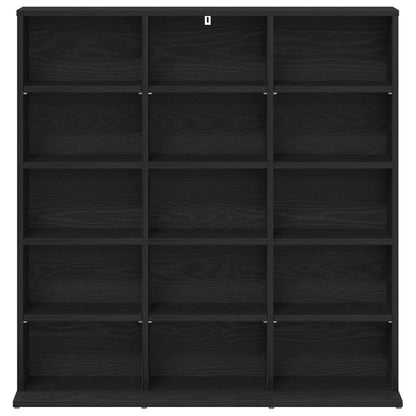 vidaXL CD Cabinet Black Oak 96 x 23.5 x 97.5 cm Engineered Wood 4