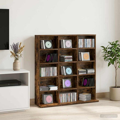 vidaXL CD Cabinet Smoked Oak 96 x 23.5 x 97.5 cm Engineered Wood 1