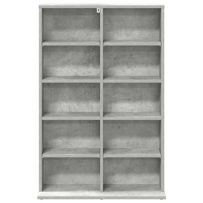 vidaXL CD Cabinet Concrete Grey 65 x 23.5 x 97.5 cm Engineered Wood 4