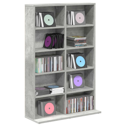 vidaXL CD Cabinet Concrete Grey 65 x 23.5 x 97.5 cm Engineered Wood 3
