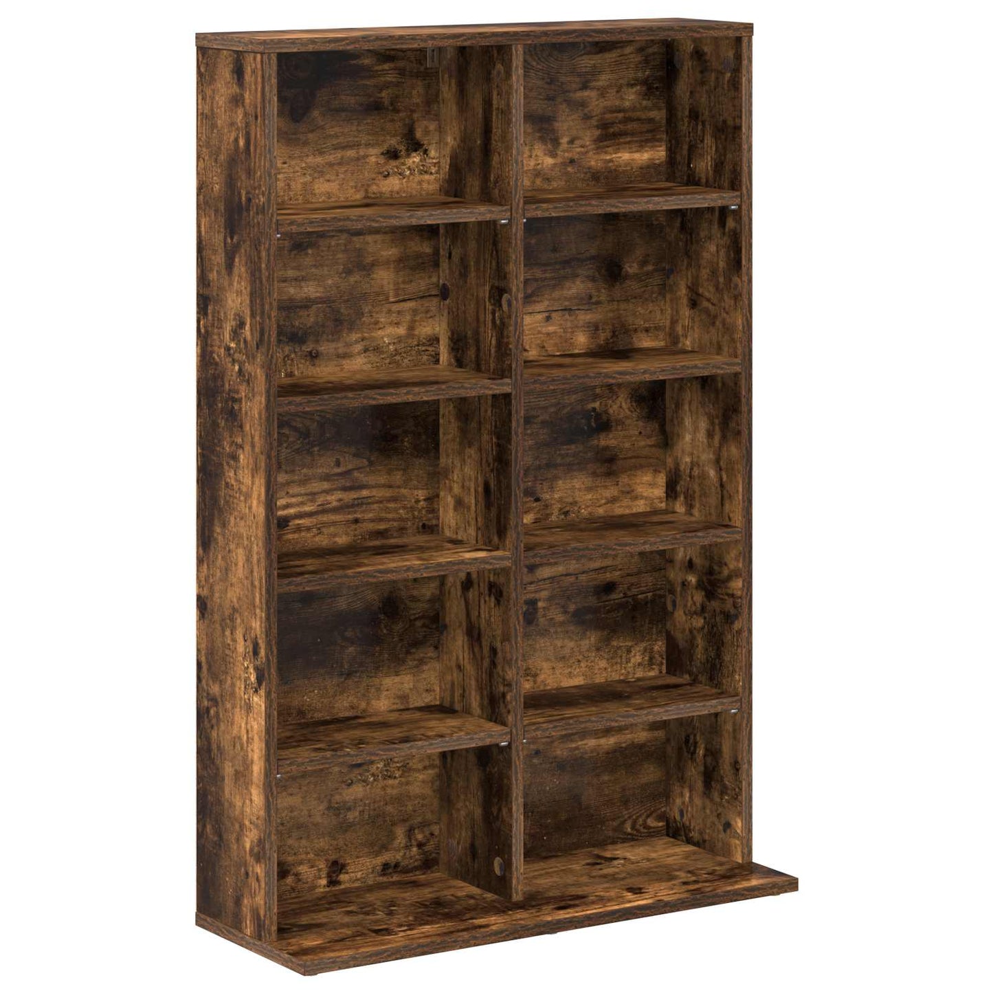 vidaXL CD Cabinet Smoked Oak 65 x 23.5 x 97.5 cm Engineered Wood 2