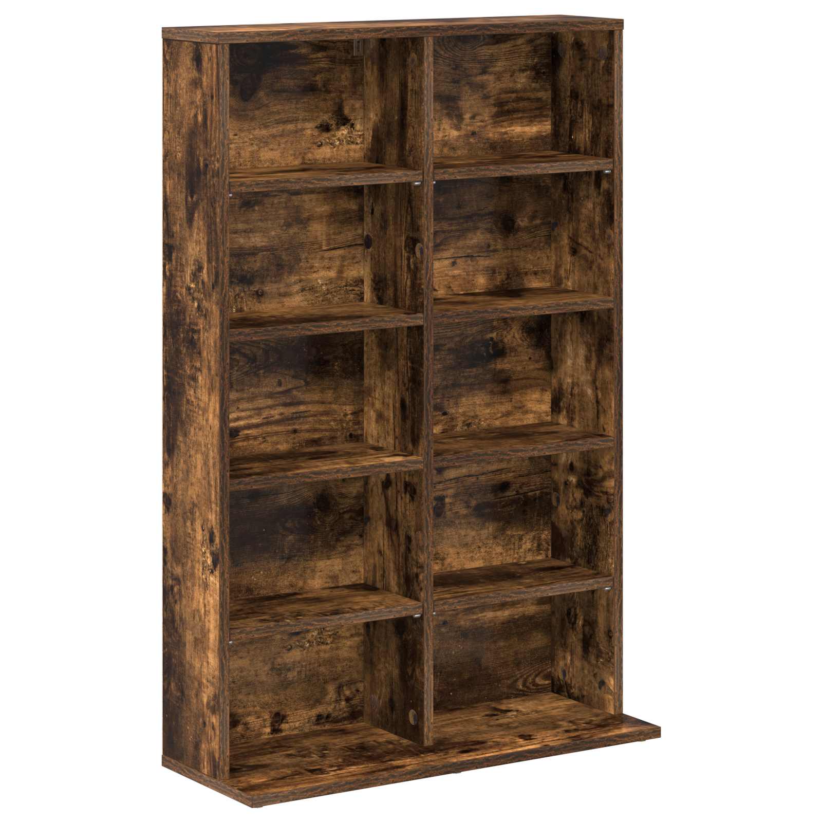 vidaXL CD Cabinet Smoked Oak 65 x 23.5 x 97.5 cm Engineered Wood 2