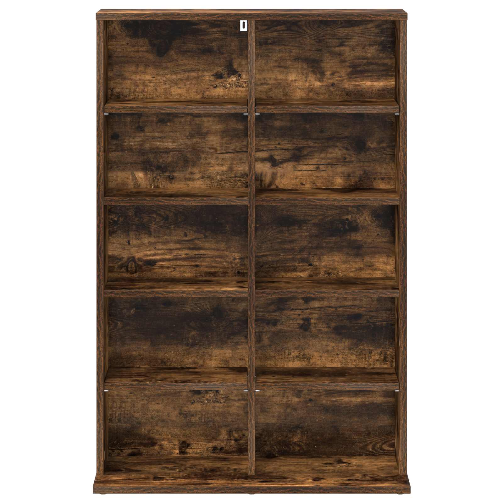 vidaXL CD Cabinet Smoked Oak 65 x 23.5 x 97.5 cm Engineered Wood 4