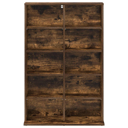 vidaXL CD Cabinet Smoked Oak 65 x 23.5 x 97.5 cm Engineered Wood 4