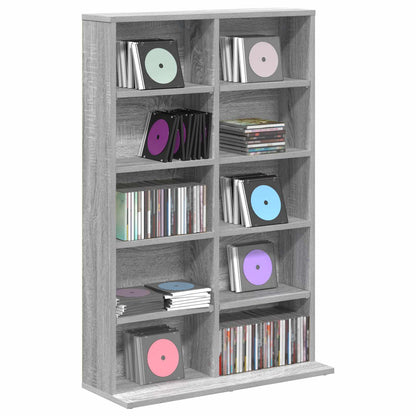 vidaXL CD Cabinet Grey Sonoma 65 x 23.5 x 97.5 cm Engineered Wood 3