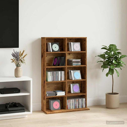 vidaXL CD Cabinet Oak Wood 65 x 23.5 x 97.5 cm Engineered Wood 1