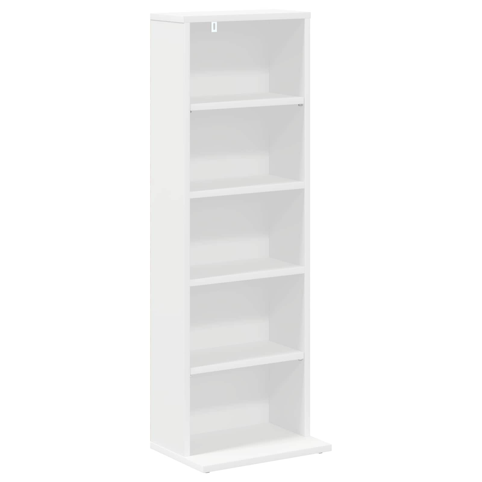 vidaXL CD Cabinet 2 pcs White 33 x 23.5 x 97.5 cm Engineered Wood 4