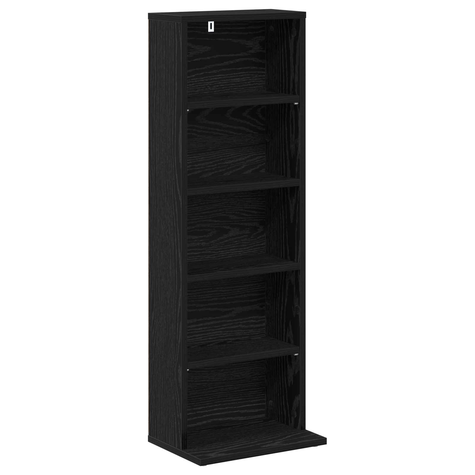 vidaXL CD Cabinet 2 pcs Black Oak 33 x 23.5 x 97.5 cm Engineered Wood 4
