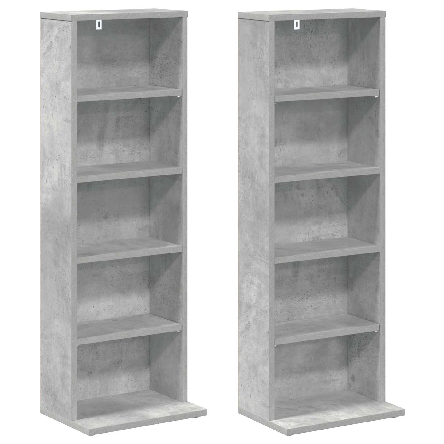 vidaXL CD Cabinet 2 pcs Concrete Grey 33 x 23.5 x 97.5 cm 5