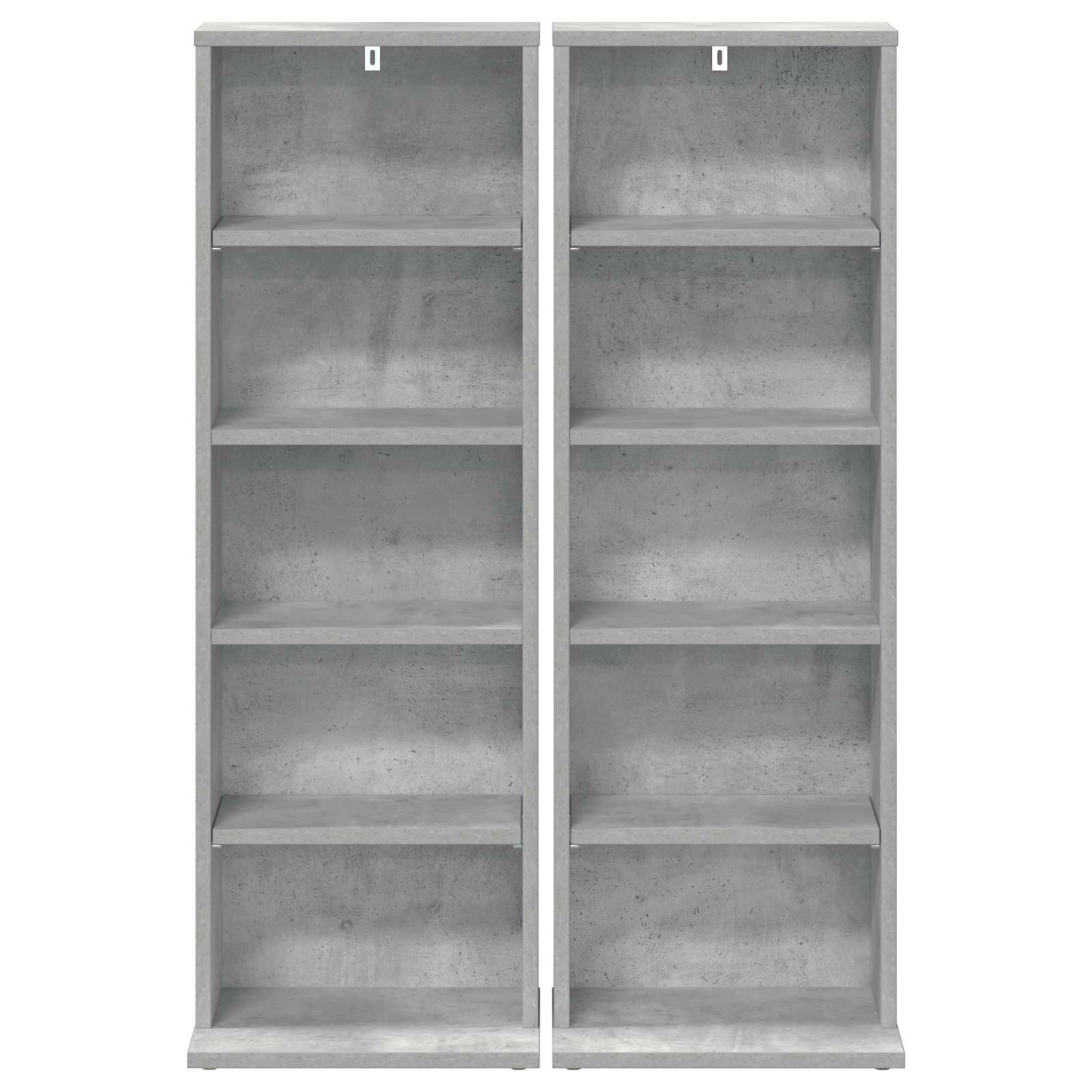 vidaXL CD Cabinet 2 pcs Concrete Grey 33 x 23.5 x 97.5 cm 6