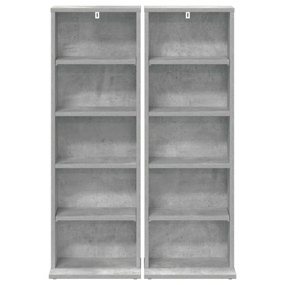 vidaXL CD Cabinet 2 pcs Concrete Grey 33 x 23.5 x 97.5 cm 6