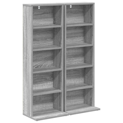 vidaXL CD Cabinet 2 pcs Grey Sonoma 33 x 23.5 x 97.5 cm 2