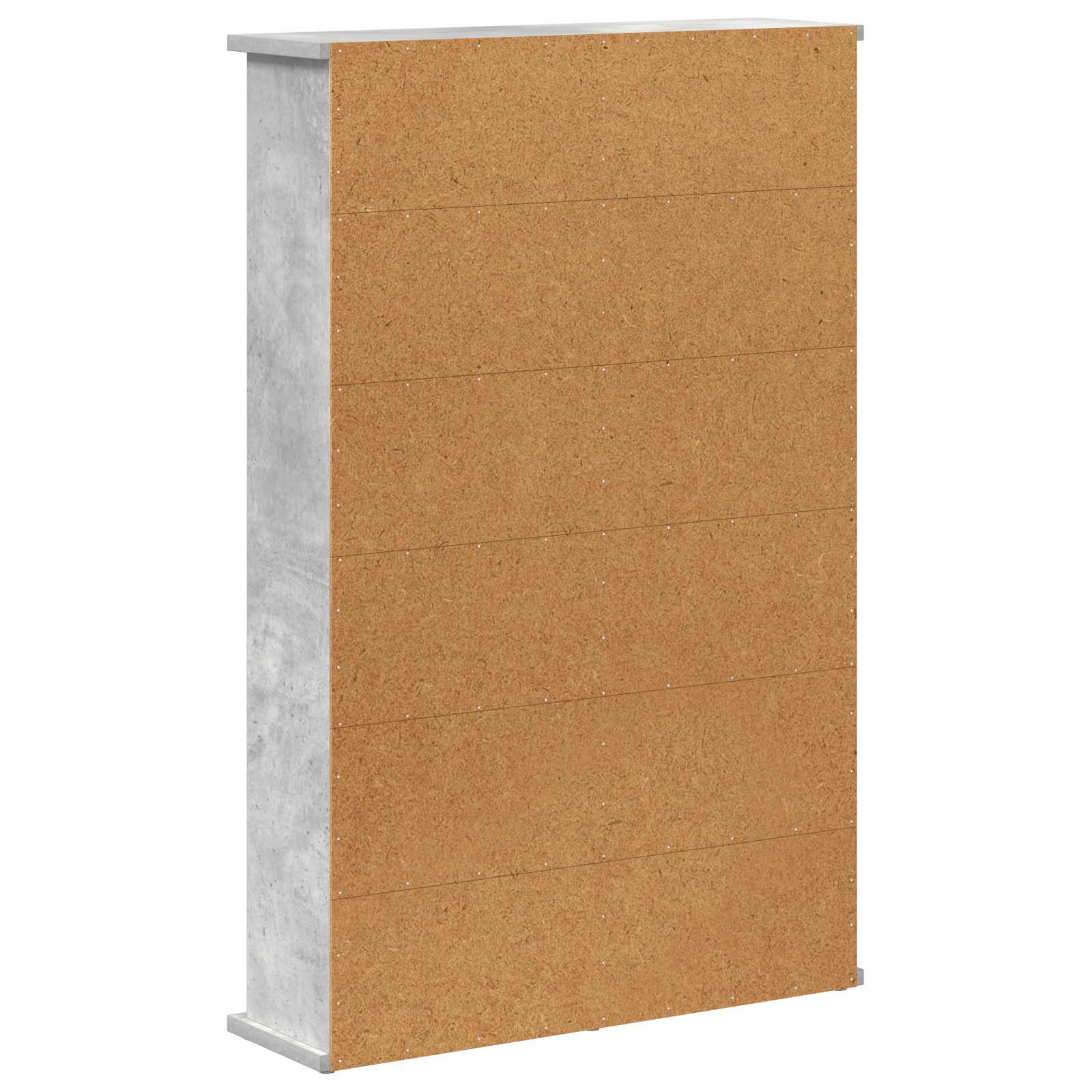 vidaXL CD Cabinet Concrete Grey 60 x 17 x 92 cm Engineered Wood 6